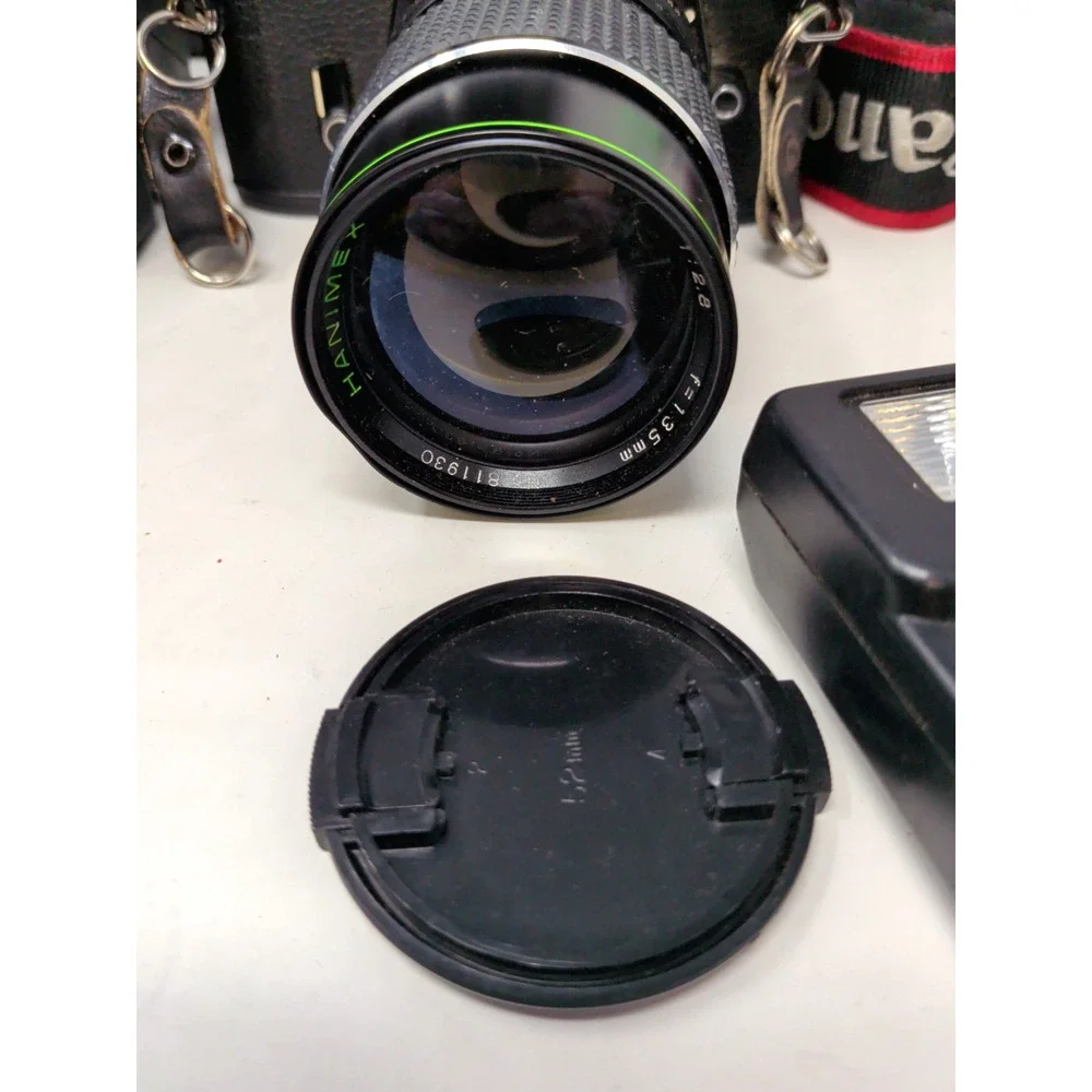 Nikon EM 35mm Film Camera w Lens Case & Accessories untested fast shipping